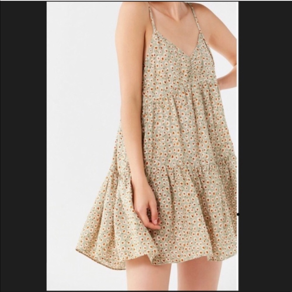 Floral dress with lace up back